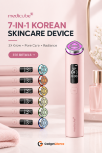 medicube booster pro x2, korean skincare device, 7 in 1 skincare device, medicube device, k beauty, skincare gadgets, facial beauty device, skincare routine, beauty tech, amazon beauty finds
